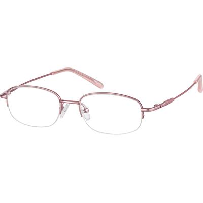Zenni Classic Rectangle Prescription Glasses Rose Gold Stainless Steel Frame