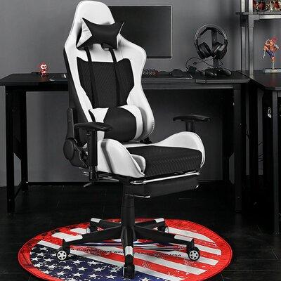 Latitude Run® Gaming Chair in Black/White | 53 H x 27.6 W x 31.5 D in | Wayfair 9020692088EA494B84EF4B1E34D1A028