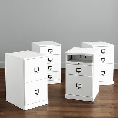 Original Home Office Standard Cabinets - 4 Drawer, White - Ballard Designs - Ballard Designs