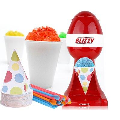 Courant Snow Cone Maker, Stainless Steel in Red/White, Size 13.39 H x 6.89 W x 6.29 D in | Wayfair CSM-2081