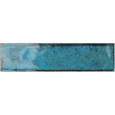Bond Tile Chateau 3" x 12" Polished Ceramic Subway Wall Tile (5.38 Sq. Ft./Case) Ceramic in Blue | 12 H x 3 W x 0.4 D in | Wayfair EXT3RD100048