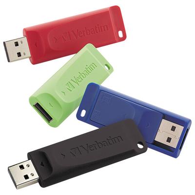 Verbatim 99123 Store 'n' Go Assorted Colors 16 GB USB Flash Drive - 4/Pack