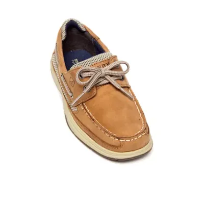 Sperry Brown Lanyard Boat Shoe - Boy Sizes 13-6