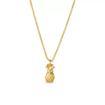 spartina 449 Gold 18K Gold-Plated Sea La Vie Thanks Pineapple Necklace
