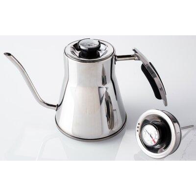 Java Concepts 1 qt. Stainless Steel Gooseneck Kettle Stainless Steel in Gray | 7 H x 5.5 W x 12 D in | Wayfair JC-17010