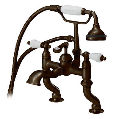 Cheviot Products Double Handle Deck Mounted Clawfoot Tub Faucet Trim w/ Diverter & Handshower in Brown | 13.75 H in | Wayfair 6012-AB