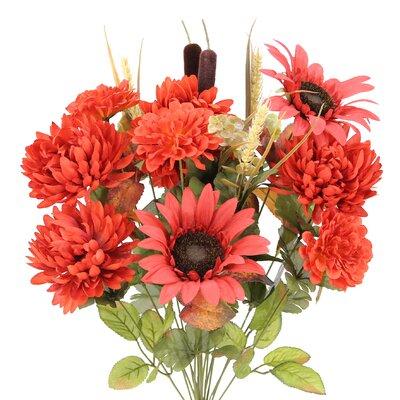 Admired by Nature Mixed Floral Arrangement redPolyester | 21 H x 13 W x 8 D in | Wayfair GPB6405-BRICK RD