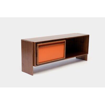 ARTLESS Low Units Solid Wood Recessed Wall Shelf Wood in Orange/White | 22 H x 58 W x 16 D in | Wayfair A-U-WU-S-O