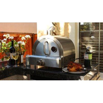 Mont Alpi MAPZ-SS Countertop Table Top Portable Outdoor Gas Pizza Oven + Pizza Stone Steel in Gray/White | 20 H x 17 W x 18 D in | Wayfair MAPZ1