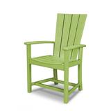 POLYWOOD® Quattro Adirondack Dining Chair in Green | 38.5 H x 24.75 W x 23.5 D in | Wayfair QLD200LI