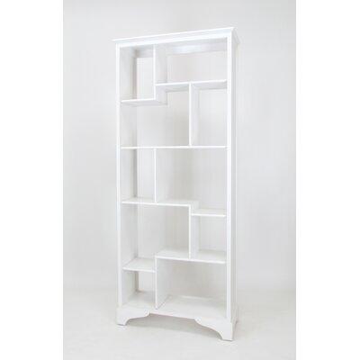 Darby Home Co Winfred Geometric Bookcase Wood in White | 78 H x 32 W x 13.5 D in | Wayfair B23AEA9EA07F42B6AC9F01215A6C620E