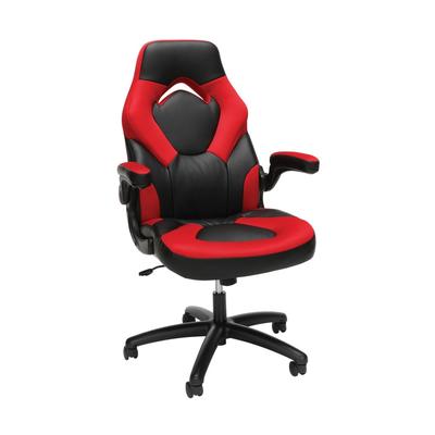OFM Essentials Collection Racing Style Bonded Leather Gaming Chair in Red - OFM ESS-3085-RED