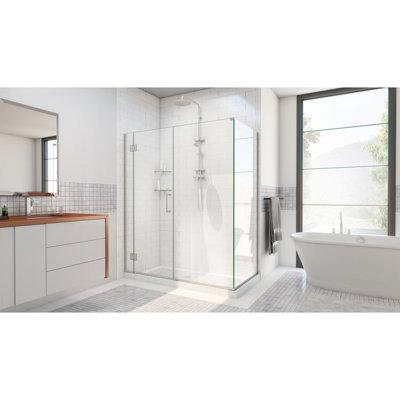 DreamLine Unidoor-X 64.5" W x 72" H Frameless Shower Enclosure, Glass in Gray, Size 72.0 H x 64.5 W in | Wayfair E12830534-04