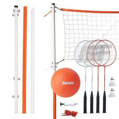 Franklin Sports Starter Badminton & Volleyball Plastic/Metal in White | 3.7 H x 8 W x 25 D in | Wayfair 50610