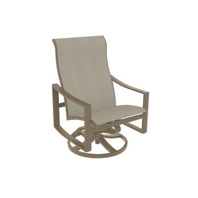 Tropitone Kenzo Swivel Patio Dining Armchair Sling in Brown | 41.5 H x 28.5 W x 29 D in | Wayfair 381525NT_MOA_Sparkling Water