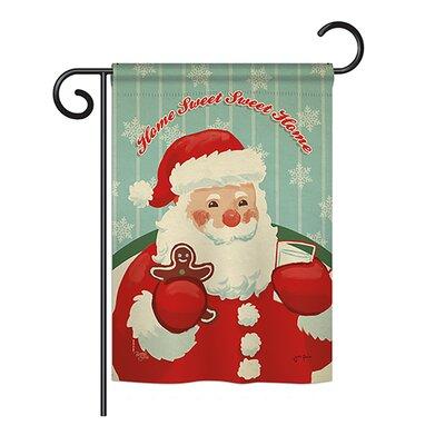 Breeze Decor Sweet Home Santa Winter Vertical American 2-Sided 18.5 x 13 in. House/Garden Flag, Polyester in Red/Green | 18.5 H x 13 W in | Wayfair