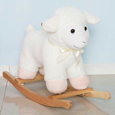 Qaba Playtime Plush Sheep Lamb Toy Ride Rocking Horse in White | 19.25 H x 11.75 W in | Wayfair 330-081