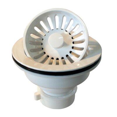 Westbrass Push-Pull Style Kitchen Sink Basket Strainer, Polyester in White | 2.75 H in | Wayfair D2143P-50