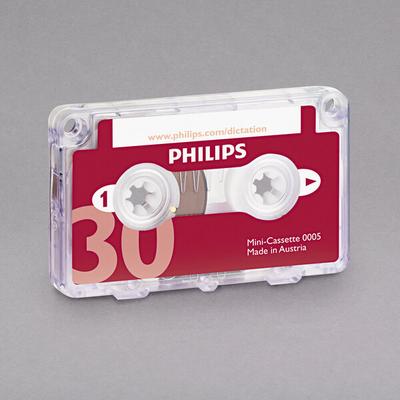 Philips LFH000560 Audio / Dictation 30 Minutes Mini Cassette - 10/Pack