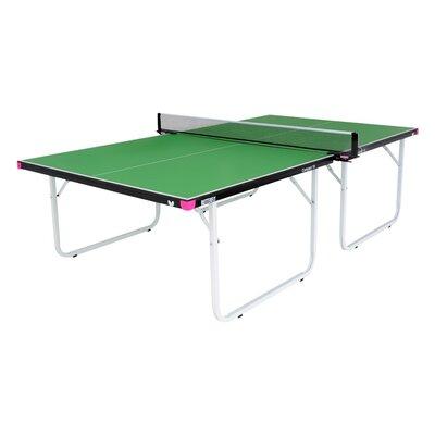 Butterfly Compact Foldable Indoor Table Tennis Table Wood/Steel Legs in Green | 30 H x 60 W x 108 D in | Wayfair TCO19GN