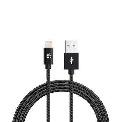LAX Gadgets Lightning Cables Black - Black 10' Braided Lightning Cable