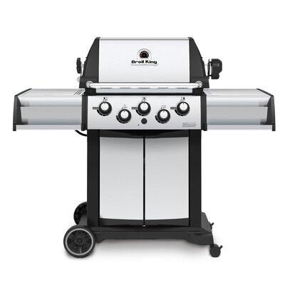 Broil King Signet 3-Burner Convertible Gas Grill w/ Side Burner Aluminum/Cast Iron in Black/Gray | 48.4 H x 56.5 W x 23.2 D in | Wayfair 946884