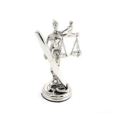 World Menagerie Laverty Lady Justice Pen Holder Metal in Gray, Size 5.75 H x 2.25 W x 2.25 D in | Wayfair 720070971721473B8B116A302EDC1407