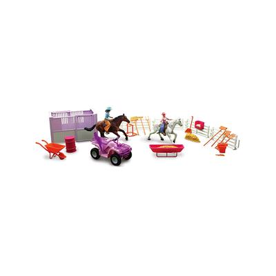 New-Ray Toys Toy Cars and Trucks - Pink Riding Horse Toy Set
