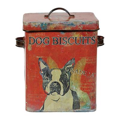 Hello Honey Pet Food Storage - Red Dog Biscuit Tin Container