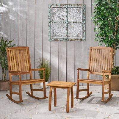 August Grove® Verla 3 Piece Seating Group Wood/Natural Hardwoods in Brown | Wayfair 789CABB2F24943908340C134D16A0C0C