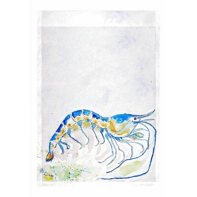 Betsy Drake Interiors Shrimp Polyester Garden Flag in Blue/Gray/Green | 18 H x 12.5 W in | Wayfair FL753