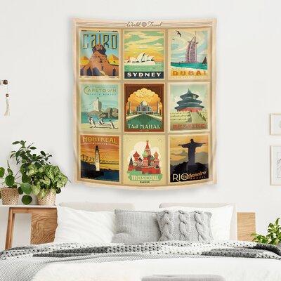 East Urban Home Anderson Design Group World Traveler Multi 2 Tapestry in Brown White | 60 H x 51 W in | Wayfair B8346224367E45ACA72FAF24D6F1F929