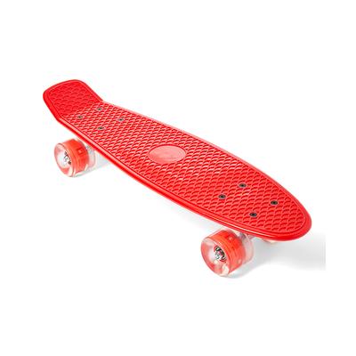 Dash Toyz Skateboarding - Red Cruiser Light-Up Wheels Skateboard