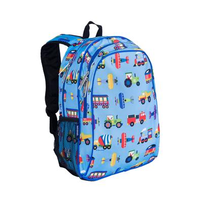 Wildkin Trains, Planes and Trucks 15" Backpack - Blue