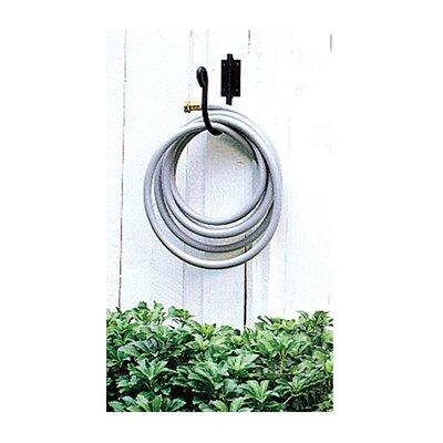 Village Wrought Iron Iron Wall Mounted Hose Holder Metal in Black, Size 8.0 H x 2.0 W x 7.25 D in | Wayfair HH-WM