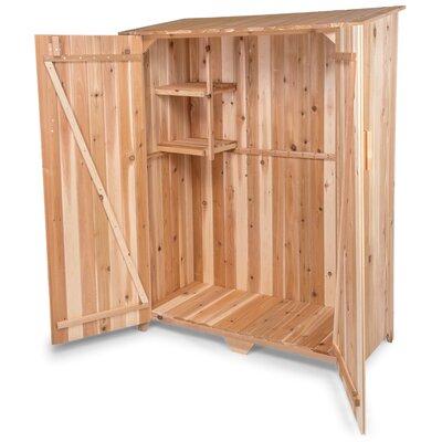 Union Rustic Ardoin 4 ft. W x 2 ft. D Wooden Vertical Tool Shed in Brown, Size 73.0 H x 49.0 W x 23.0 D in | Wayfair GH50U