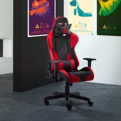 Chair Knight PC & Racing Game Chair, Nylon in Black/Red | 50 H x 27.5 W x 27 D in | Wayfair RTA-TS90-RED