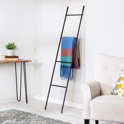 Shellenbarger 5.9 ft. Blanket Ladder Metal in Black Laurel Foundry Modern Farmhouse® | 69 H x 15 W x 1 D in | Wayfair