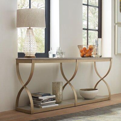 Hooker Furniture Elixir 77  Console Table Wood Metal in Brown Yellow, Size 33.25 H x 77.0 W x 16.5 D in | Wayfair 5990-85001-LTWD