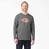 Dickies Men's Long Sleeve Regular Fit Icon Graphic T-Shirt - Stone Gray Size L (WL45A)