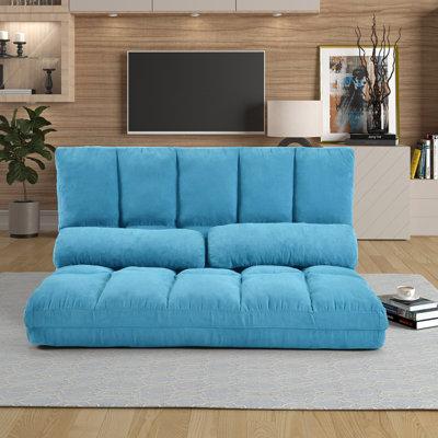 Ebern Designs Adjustable 5-Position Floor Game Chair Foam Padding in Blue | 3 H x 45.67 W x 47.24 D in | Wayfair 719B61CF71B04BCDAA033EEE848A4FFE