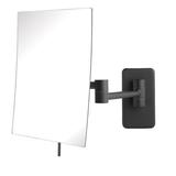 Jerdon Modern Magnifying Wall Mirror Metal in Black, Size 10.25 H x 8.75 W x 2.5 D in | Wayfair JRT695BK