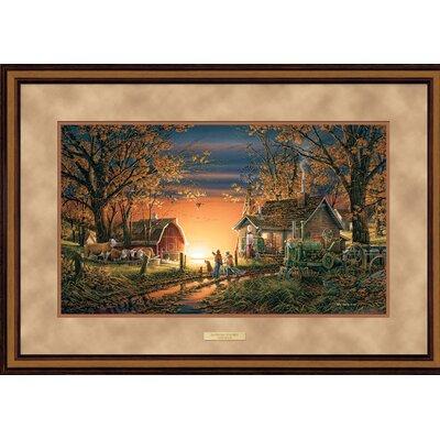 Rosalind Wheeler Morning Surprise by Terry Redlin Framed Painting Print Paper in Brown/Green/Orange, Size 22.5 H x 32.75 W x 2.0 D in | Wayfair