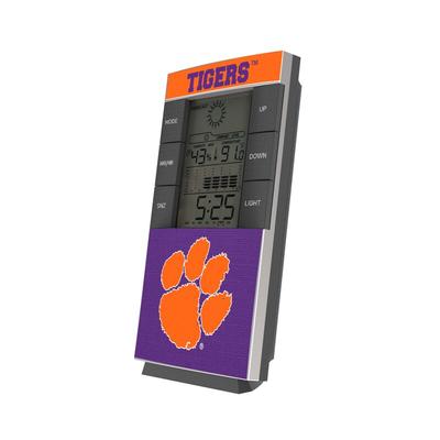 Clemson Tigers End Zone Digital Desk Clock