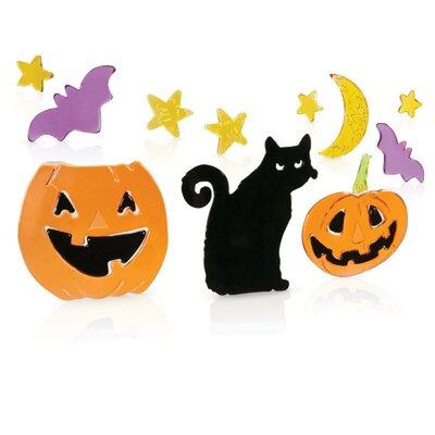 The Holiday Aisle® Halloween Gel Clings Decorative Accent Resin/Plastic/ in Black | 6 H x 11.4 W x 12.4 D in | Wayfair