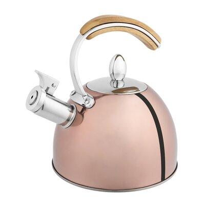 Pinky Up 2.18 qt. Stainless Steel Whistling Stovetop Kettle Stainless Steel in Gray | 9.25 H x 9 W x 7.75 D in | Wayfair 5480