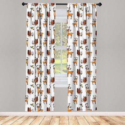 East Urban Home Squirrel Semi-Sheer Rod Pocket Curtain Panels Polyester | 95 H in | Wayfair 6929BFFF3C53430DB27F91627CAA6927