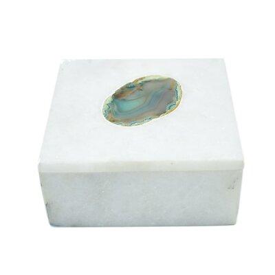 Everly Quinn Marble Jewelry Box in White, Size 2.0 H x 6.0 W x 6.0 D in | Wayfair E3579AE0FF09450084AE585633DD7FDE