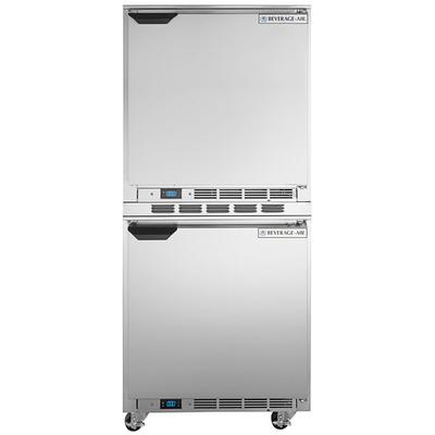 Beverage-Air UCF27AHC-23 Double Stacked 27" Undercounter Freezer and 3" Casters
