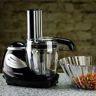 Ovente 1.5-Cup Food Processor, Stainless Steel in Black | 9.7 H x 2 W x 9.9 D in | Wayfair PF1007B